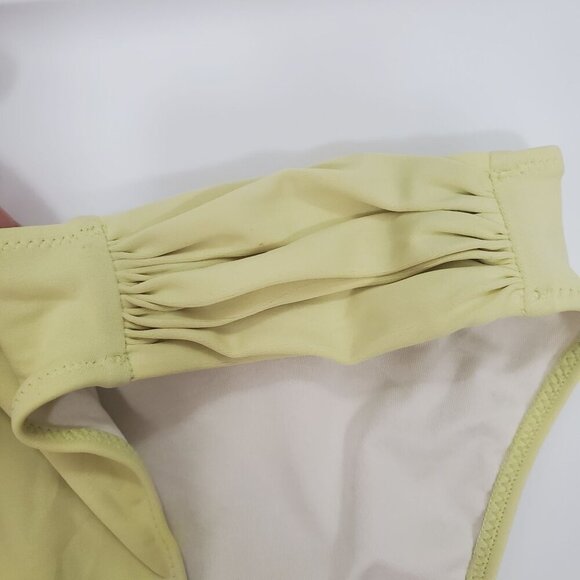 Victoria's Secret Women's Retro Pale Lime Ruched Bikini Swim Bottoms 2013 Size L - Picture 2 of 6
